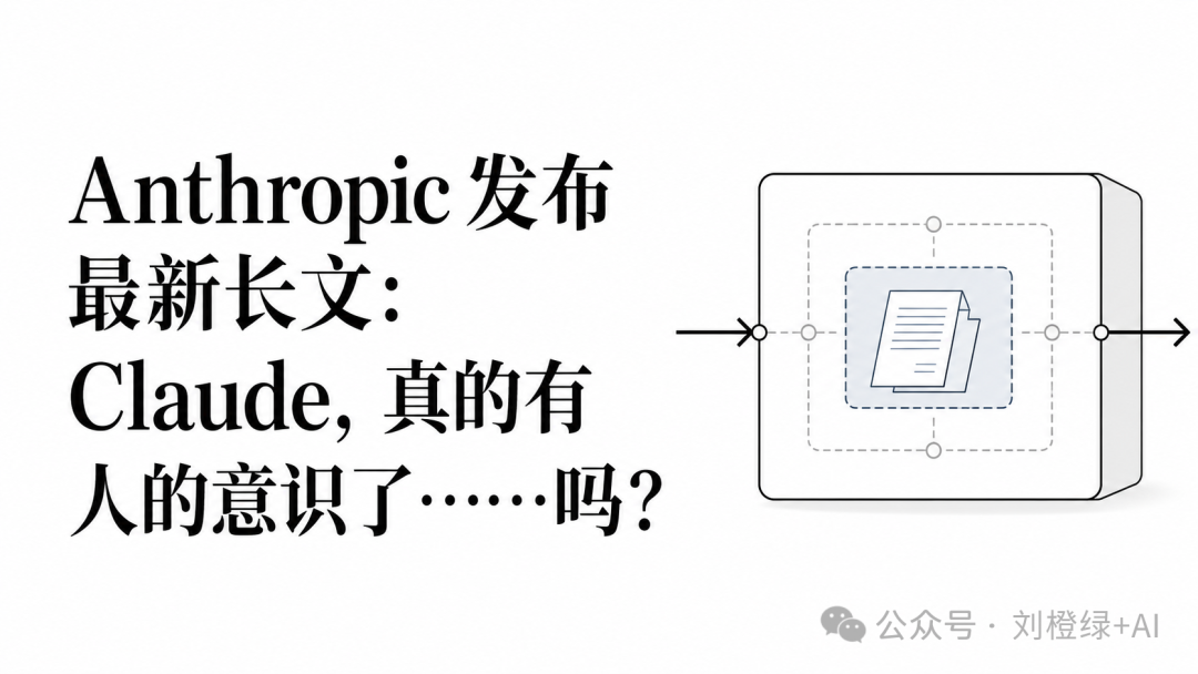 文章关于 Claude 是否具有意识的开篇主题图