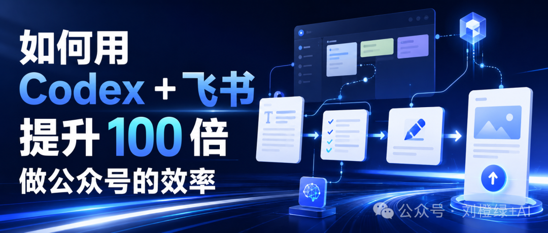文章题图:如何用 Codex+飞书提升 100 倍做公众号的效率